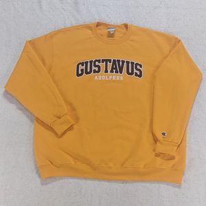 Gustavus Adolphus Pullover Crewneck Sweatshirt Men's XXL Champion Yellow Black